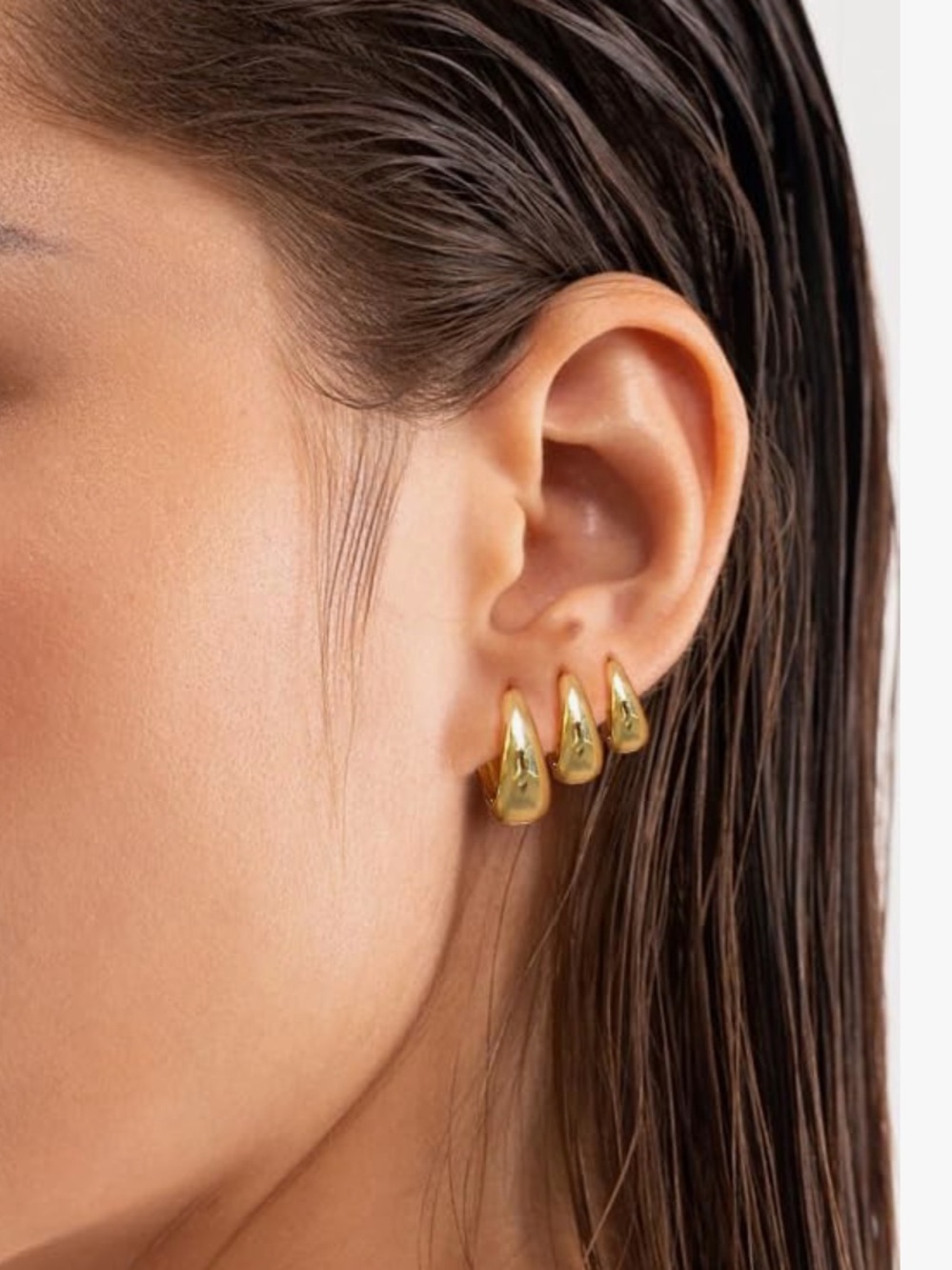 Gold 6pc Ear Cuffs - Elegant Women Jewelry- 14 k plated